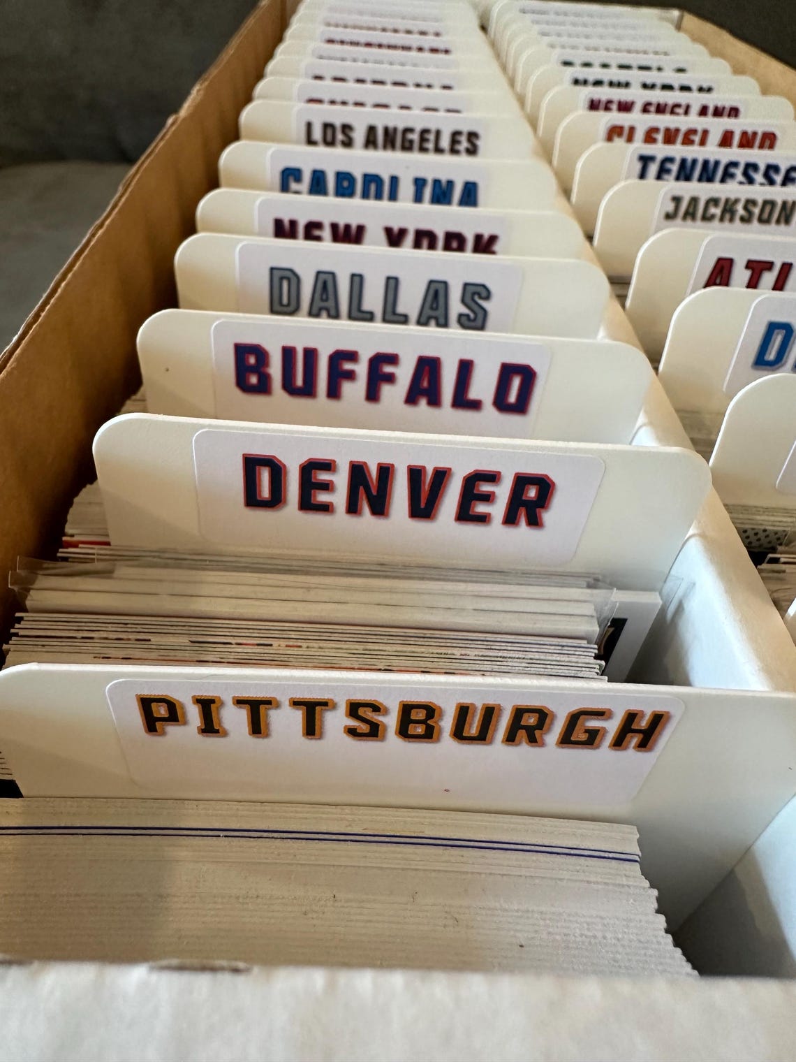 32 Customized Football Team Labels for BCW Tall Card Dividers - LABELS ...