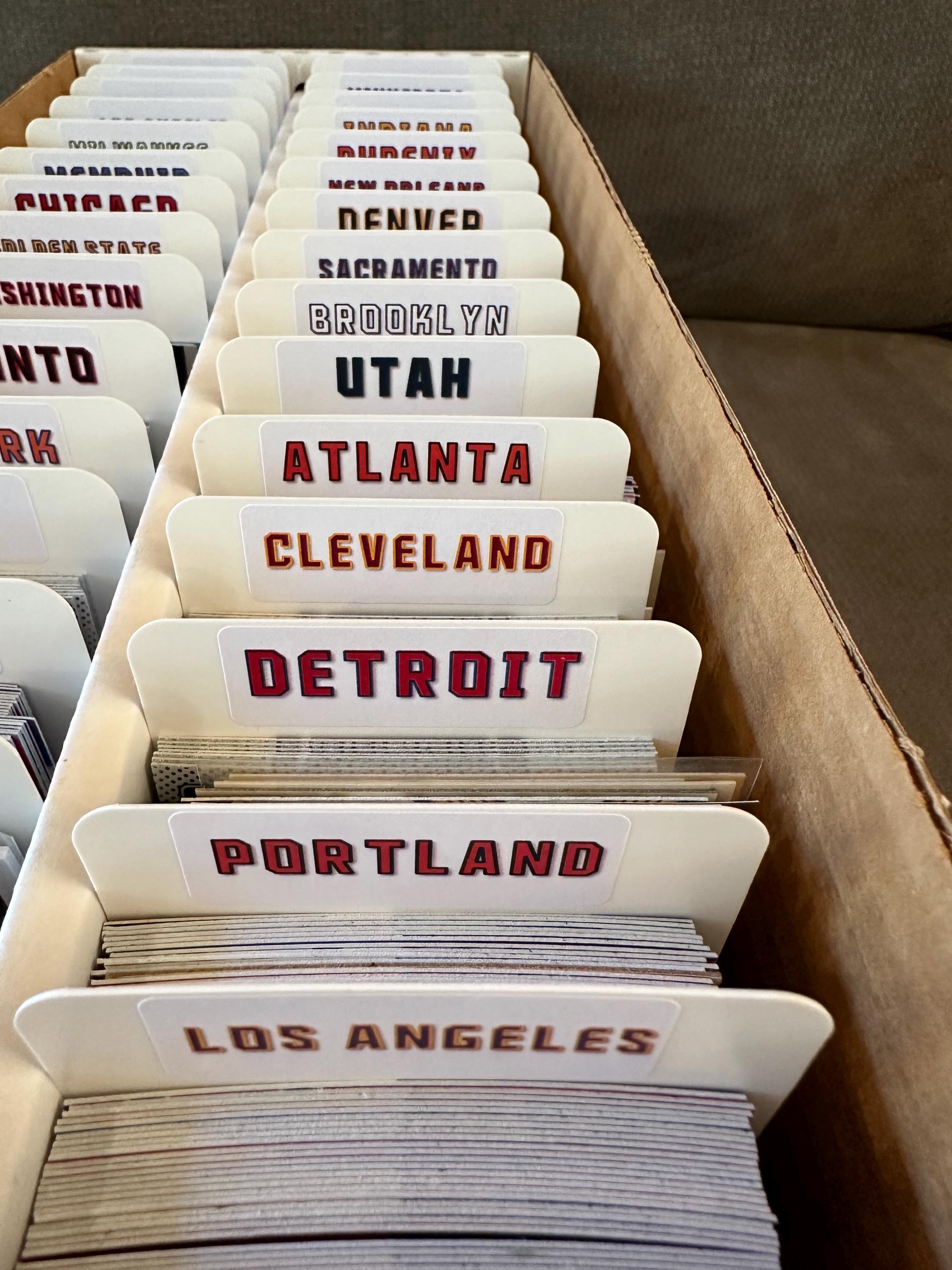 Team Number Build Label 30 Customized Basketball Team Labels for BCW Tall Card Dividers ...