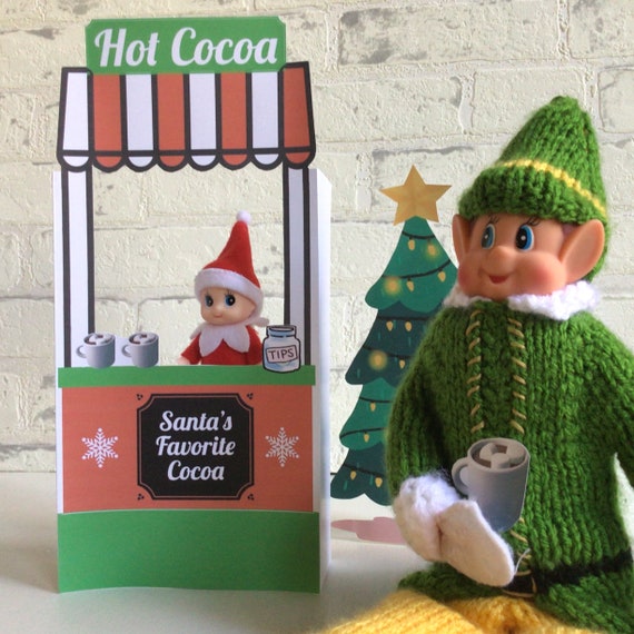 Elf Printable Hot Cocoa Stand  Digital Download. Elf Kits