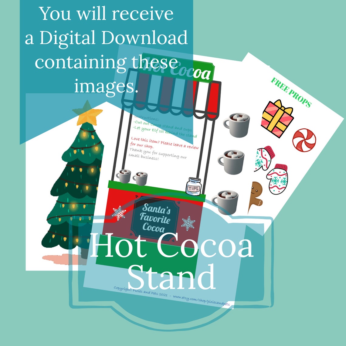 Elf Printable Hot Cocoa Stand Digital Download. Elf Kits - Etsy