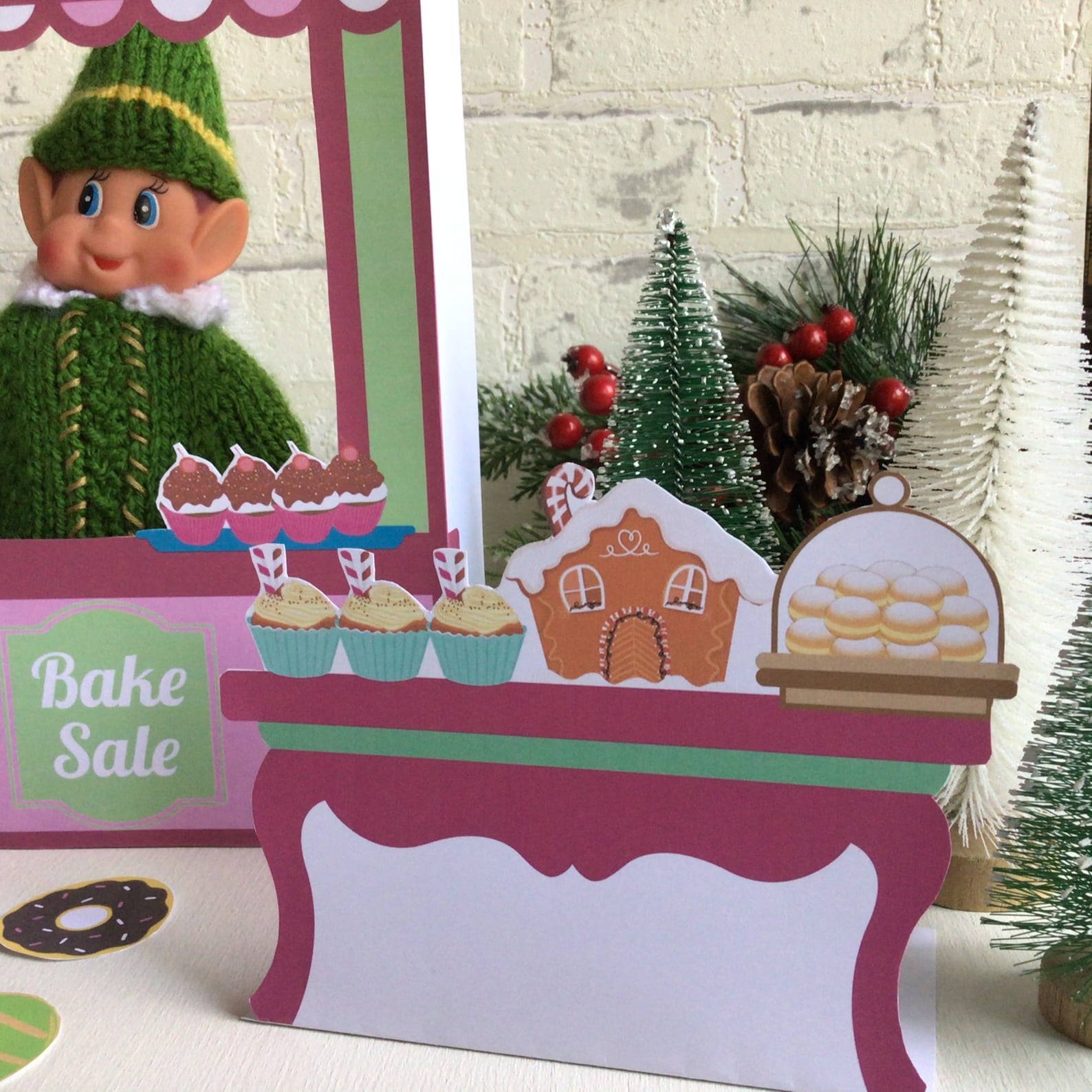 Elf Printable Mrs. Claus Bakery Digital Download Bake Sale. Etsy