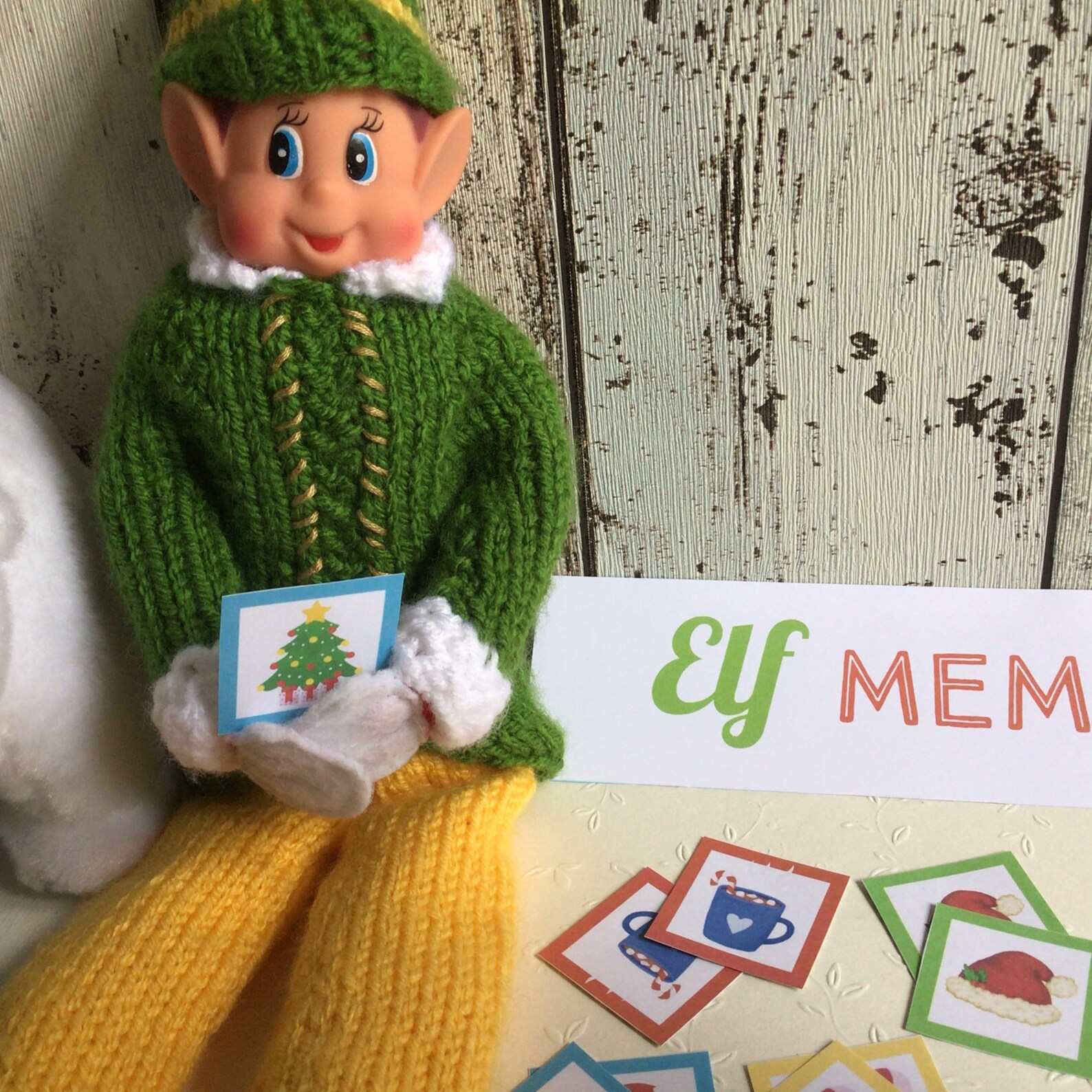 Elf MEMORY Matching Game Printable Digital Download. Elf - Etsy