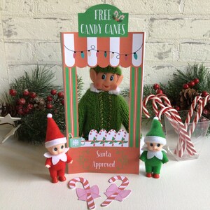 Elf Printable Free Candy Canes Stand Digital Download. Elf Kits, Elf ...