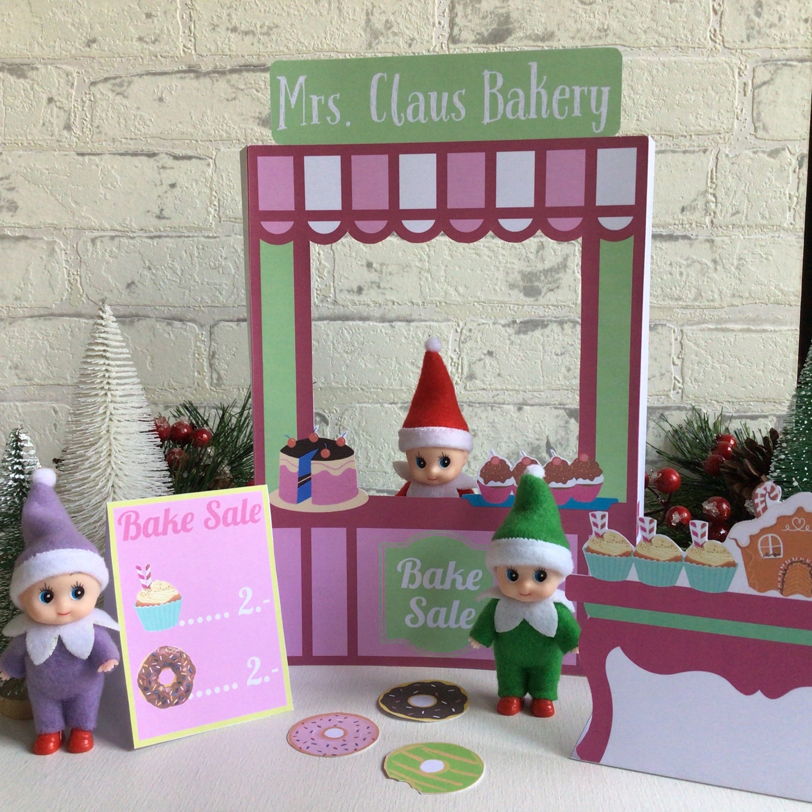 Elf Printable Mrs. Claus Bakery Digital Download Bake Sale. Etsy