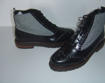 Black Leather Ankle Boot