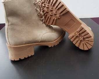 Vintage Canvas Boots - Etsy
