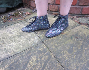 Multi Coloured sequin Boots