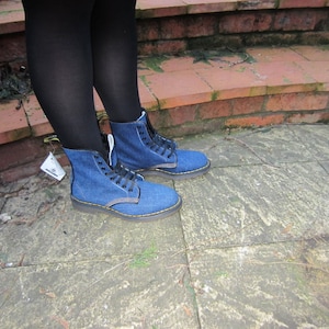 Dr Marten 8 Eylet Denim Boots