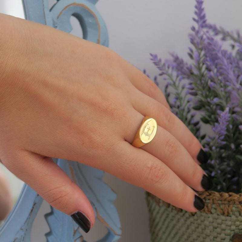Alphabet Ring Gold Letter Ring Letter 