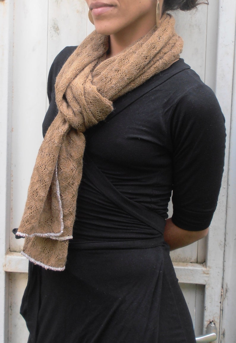 Lace Scarf Brown Scarf Wool Scarf Winter Scarf Women - Etsy Israel