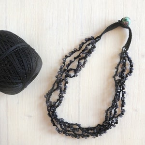 Crocheted Necklaces Patterns including how to crochet with beads and two patterns INSTANT DOWNLOAD. Beginner to expert