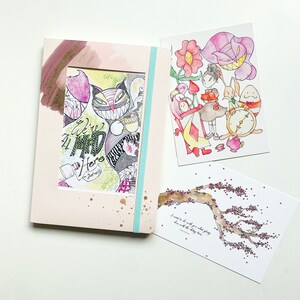 OFFERTA SPECIALE tre cartoline, più un quadernino in regalo per te