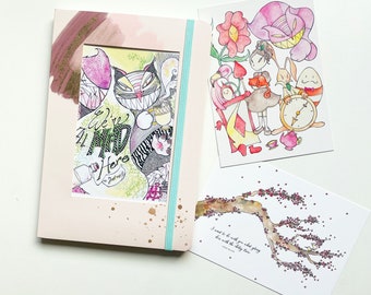 SPECIAL OFFER Set of three cards with notebook as added gift for you