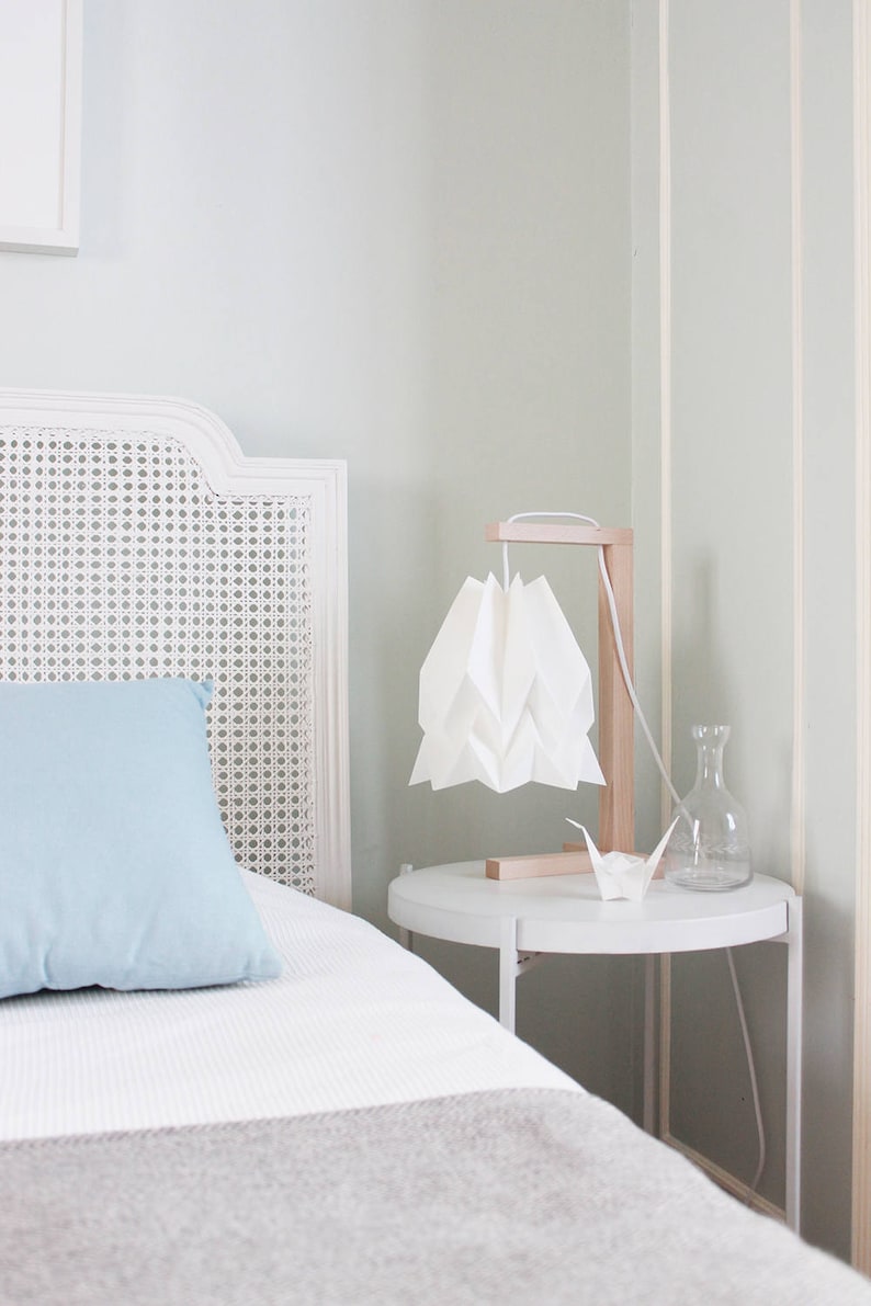 Lampe Origami  Lampe de Table Plaine Blanc Polaire avec image 1