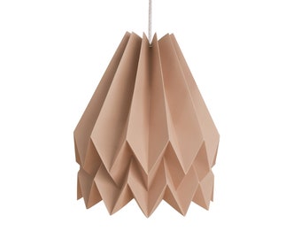 NEW! Origami Lampshade, Living room lamp | Plain Warm Chestnut