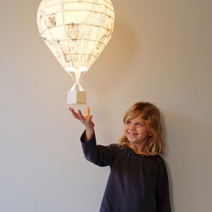 DIY Air Balloon Kit, Papercraft Low poly, Paper Lamp