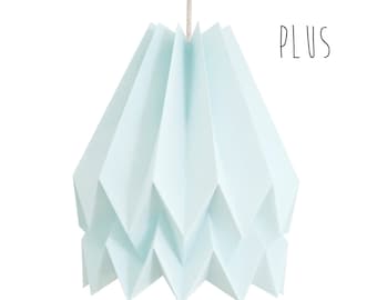 Paper Lamp, Hanging Paper Light, Origami Light | PLUS Plain Mint Blue