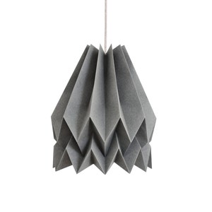 Hanging Lampshade, Origami Lamp, Paper Lampshade | Plain Alpine Grey | Origami Lamp