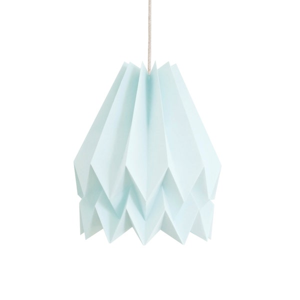 Lampe Origami | Lampe froide | Bleu menthe uni