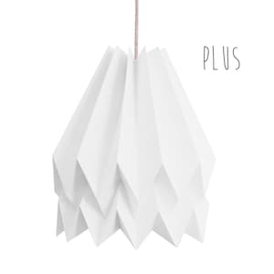 Lampada a sospensione, lampada origami, lampada a sospensione per soggiorno / PLUS Plain Polar White / Lampada origami