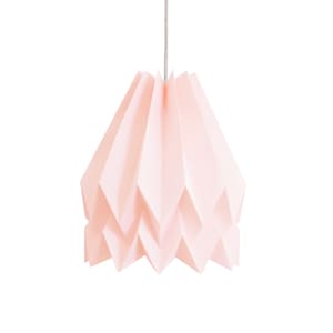 Lampada a sospensione, paralume origami / rosa pastello semplice / lampada da soffitto per soggiorno o camera da letto