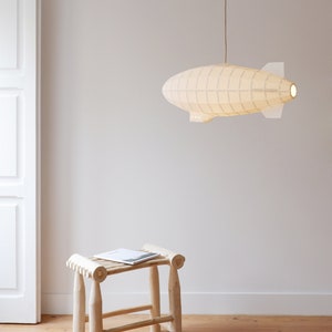 DIY luchtschipkit effen, papercraft laag poly, papieren lamp