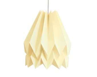 Paper Lamp Shade | Pendant Lamp for bedroom or living room | Plain Pale Yellow