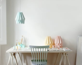 Origami Lamp | Cool Lamp | Plain Mint Blue