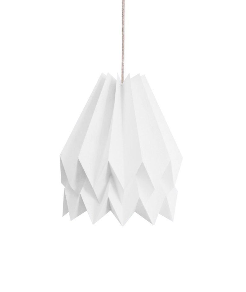 Paper Lamp Ceiling Lampshade Plain Polar White Without Cord Set