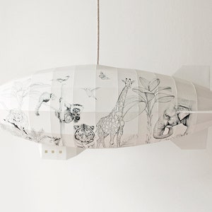 DIY Airship Kit, Papercraft Low poly, Paper Lamp image 4