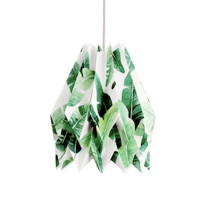 Lampada origami, paralume in carta / TROPICALE / Edizione speciale