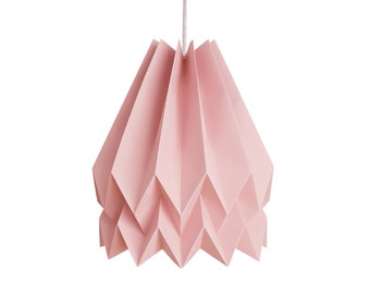 NEW! Paper Lamp, Origami Light for living room | Plain Dusty Rose