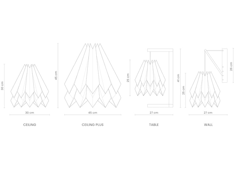 Lampe Origami  Lampe de Table Plaine Blanc Polaire avec image 5