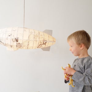 DIY Airship Kit, Papercraft Low poly, Paper Lamp