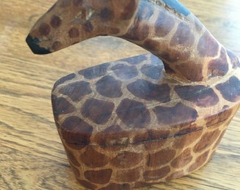 Zebra box — handmade carved