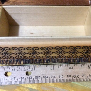 Carved polish box with hinged lid image 4