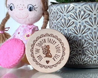 Jajo UK personalised wooden tooth fairy trinket box, tooth fairy box, new baby gift, first birthday gift, baby girl, christening gift