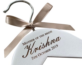 Personalised laser engraved wedding dress hanger, bridesmaid hangers, personalised wedding hangers, wedding hanger personalized