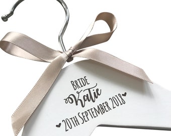 Personalised wedding hanger, engraved wedding hanger, bridesmaid hanger, wedding dress hanger, personalized wedding hanger