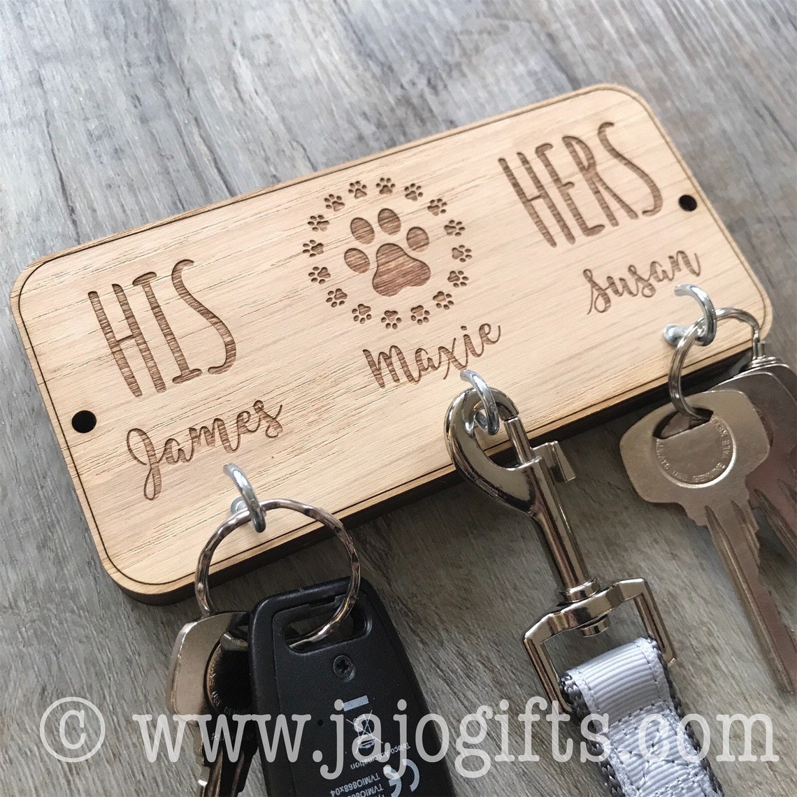 Dog Leash Lead and Keys Holder Hanger His and Hers Doggie Lead Etsy UK