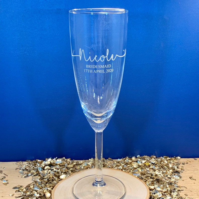Personalised Engraved Glass Wedding Flutes Wedding Flute Etsy UK