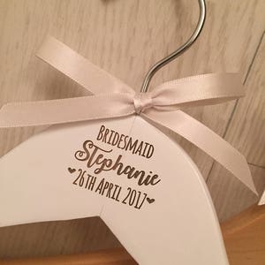 Personalised wedding hanger, engraved wedding hanger, bridesmaid hanger, wedding dress hanger, personalized wedding hanger image 10