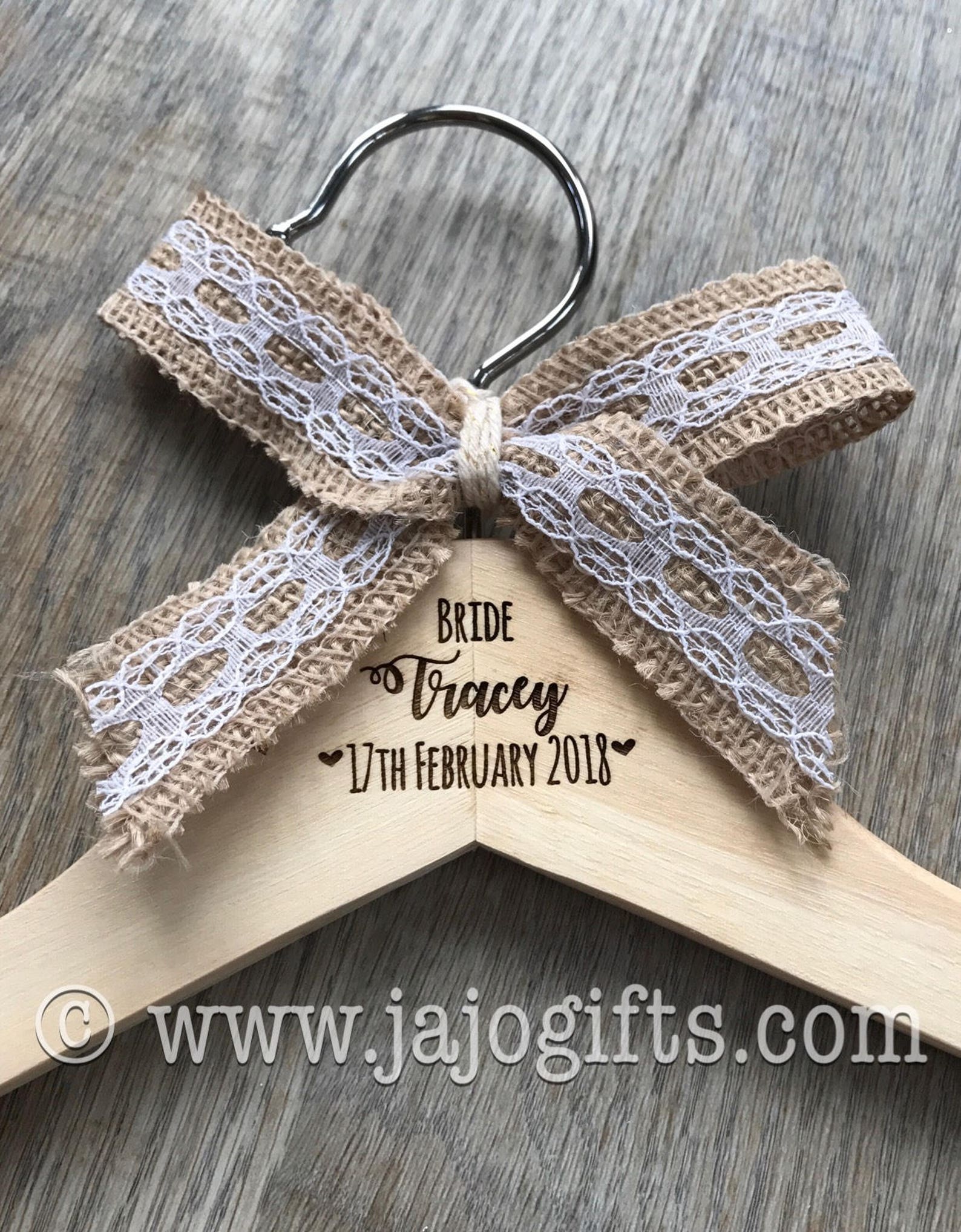 Personalised Engraved Dress Coat Hangers for Wedding Party Etsy UK