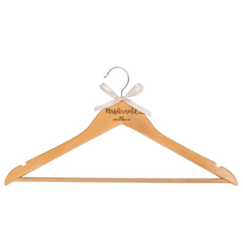 Personalised Engraved Dress Coat Hangers for Wedding Party Etsy UK