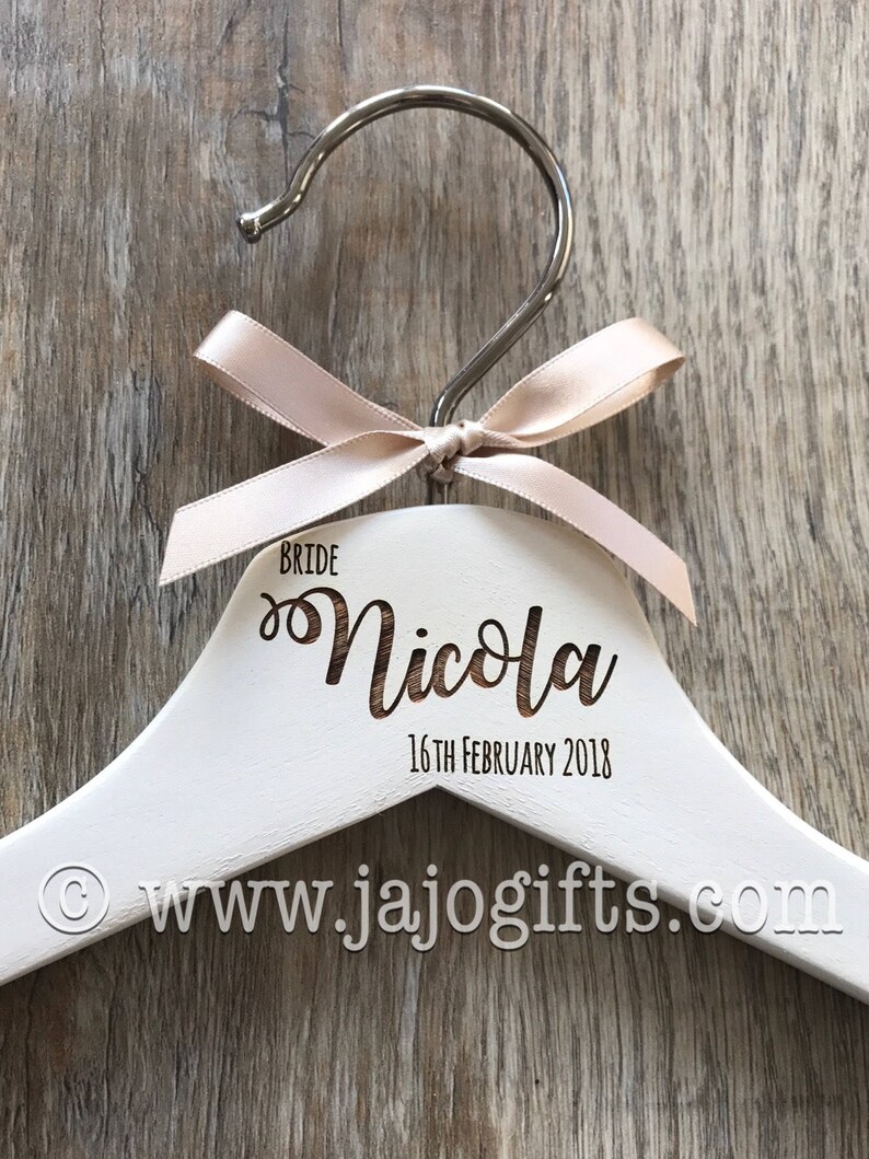 Personalised Engraved Dress Coat Hangers for Wedding Party Etsy UK