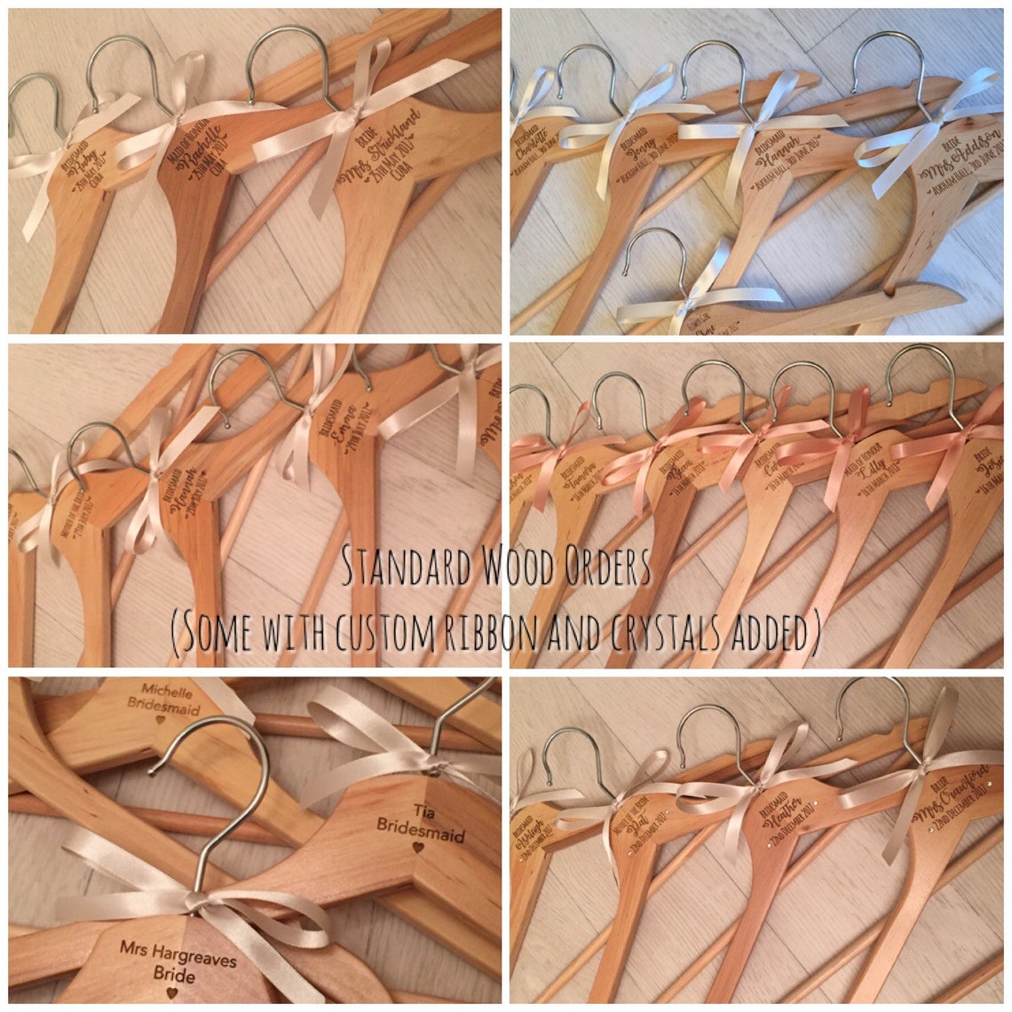 Personalised Engraved Dress Coat Hangers for Wedding Party Etsy UK