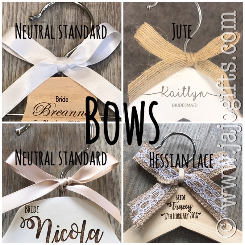 Personalised engraved dress coat hanger and flute set for wedding party bride maid of honour bridesmaid name and role keepsake photo prop