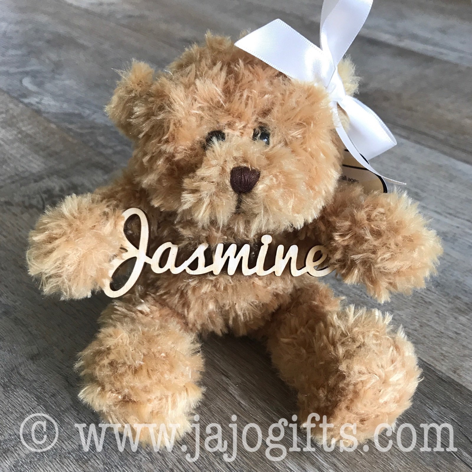 flower girl teddy bear gift personalised