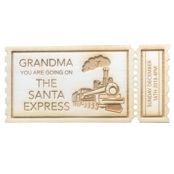 Event Ticket Gift Memento Keepsake Wooden Ticket Christmas Etsy