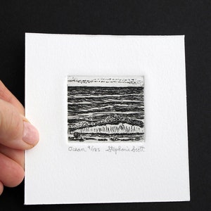 Ocean  - Original Etching & Engraving, Hand-printed, Limited Edition